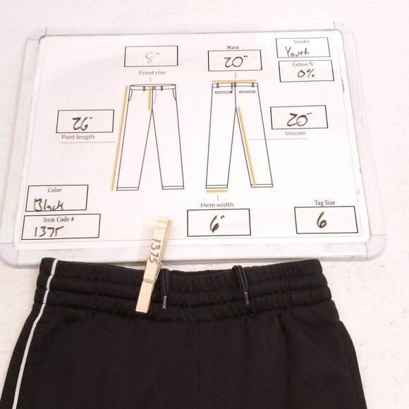 Nike Air Jordan Active Drawstring Running Athletic Pants Youth Boys Size 6 Black - Picture 7 of 7